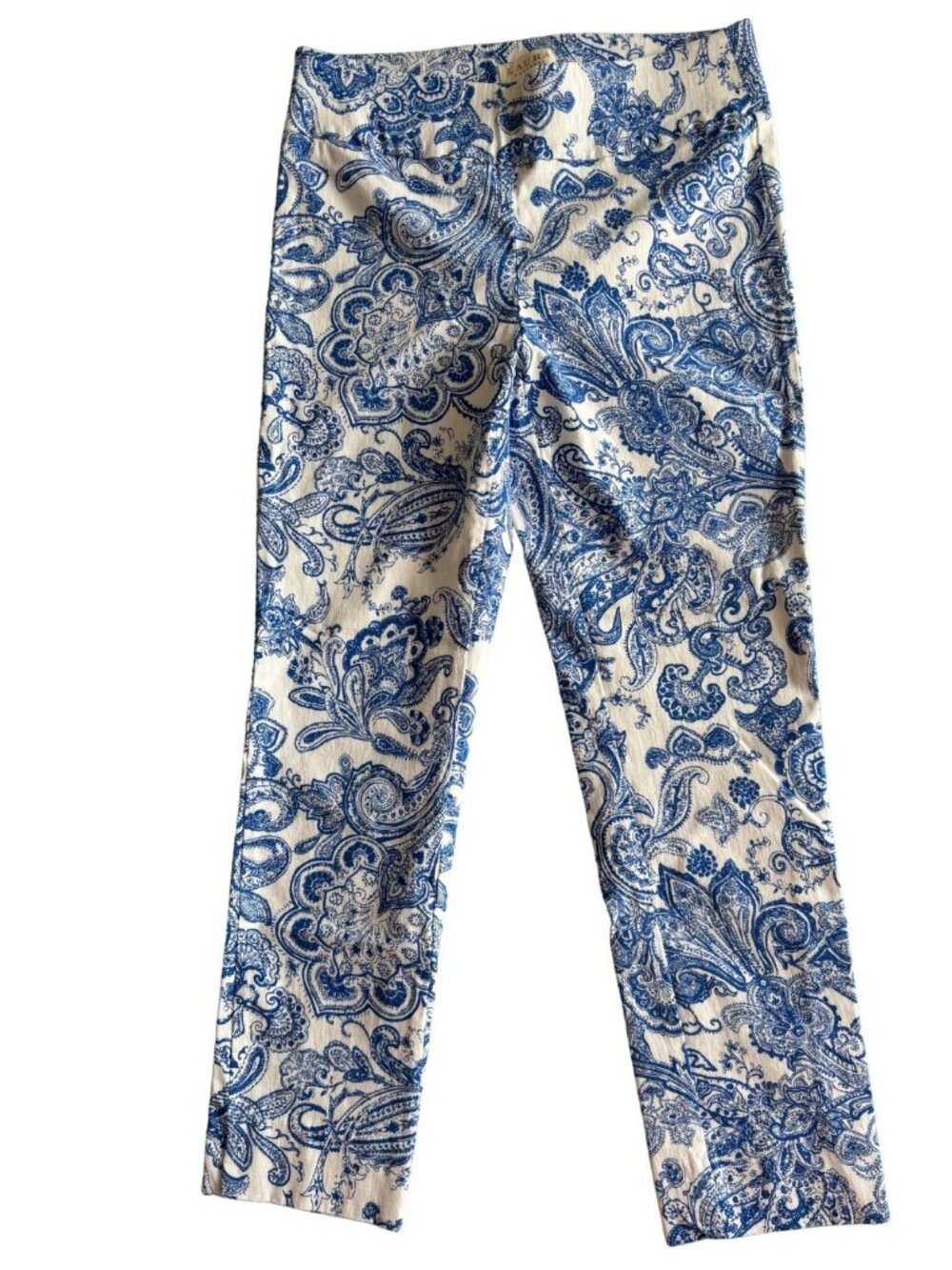 LAURA PETITES BEAUTIFUL STRETCH CROPPED PANTS, SZ 8